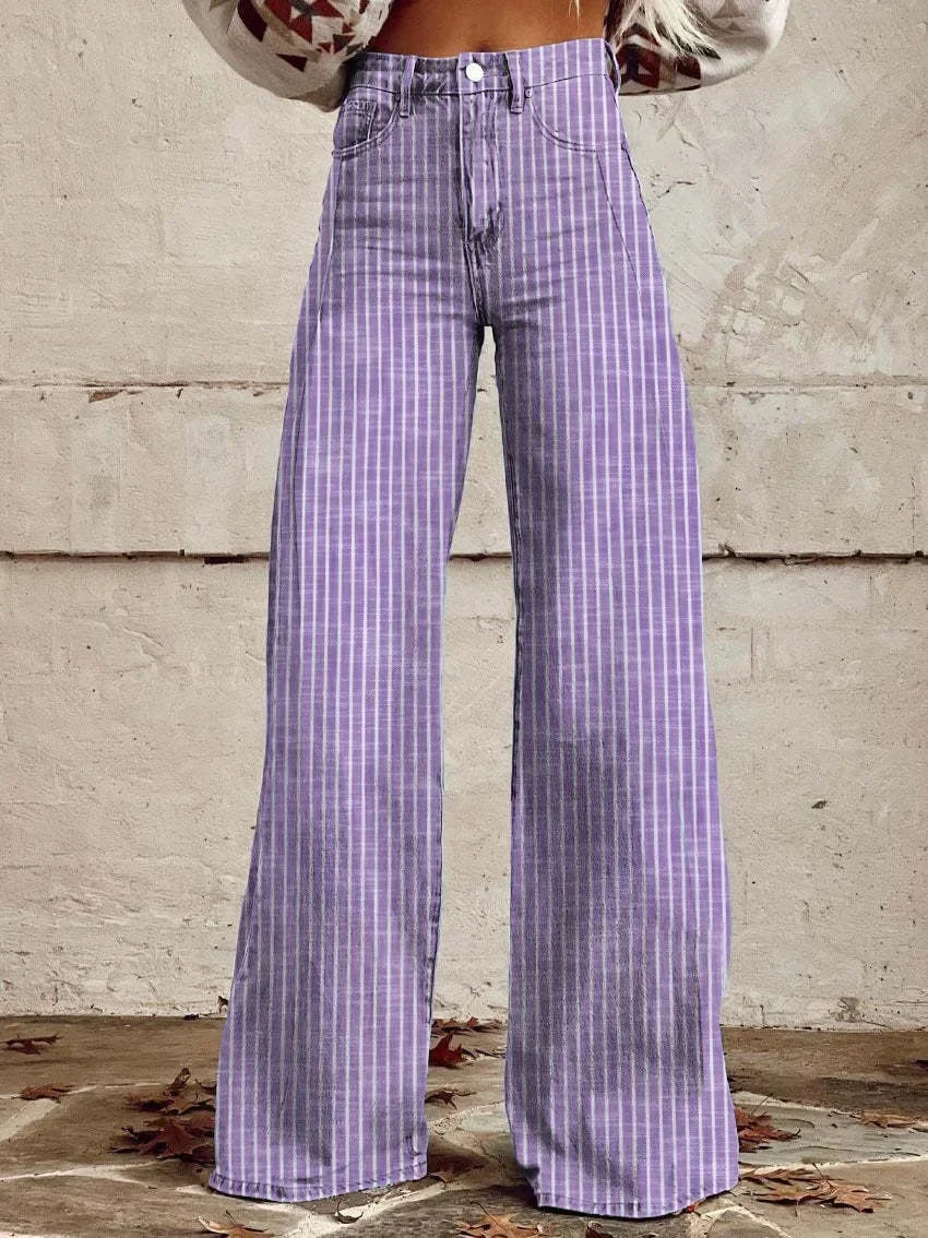 CD | Augusta™ Pantaloni clasici în dungi cu picioare late