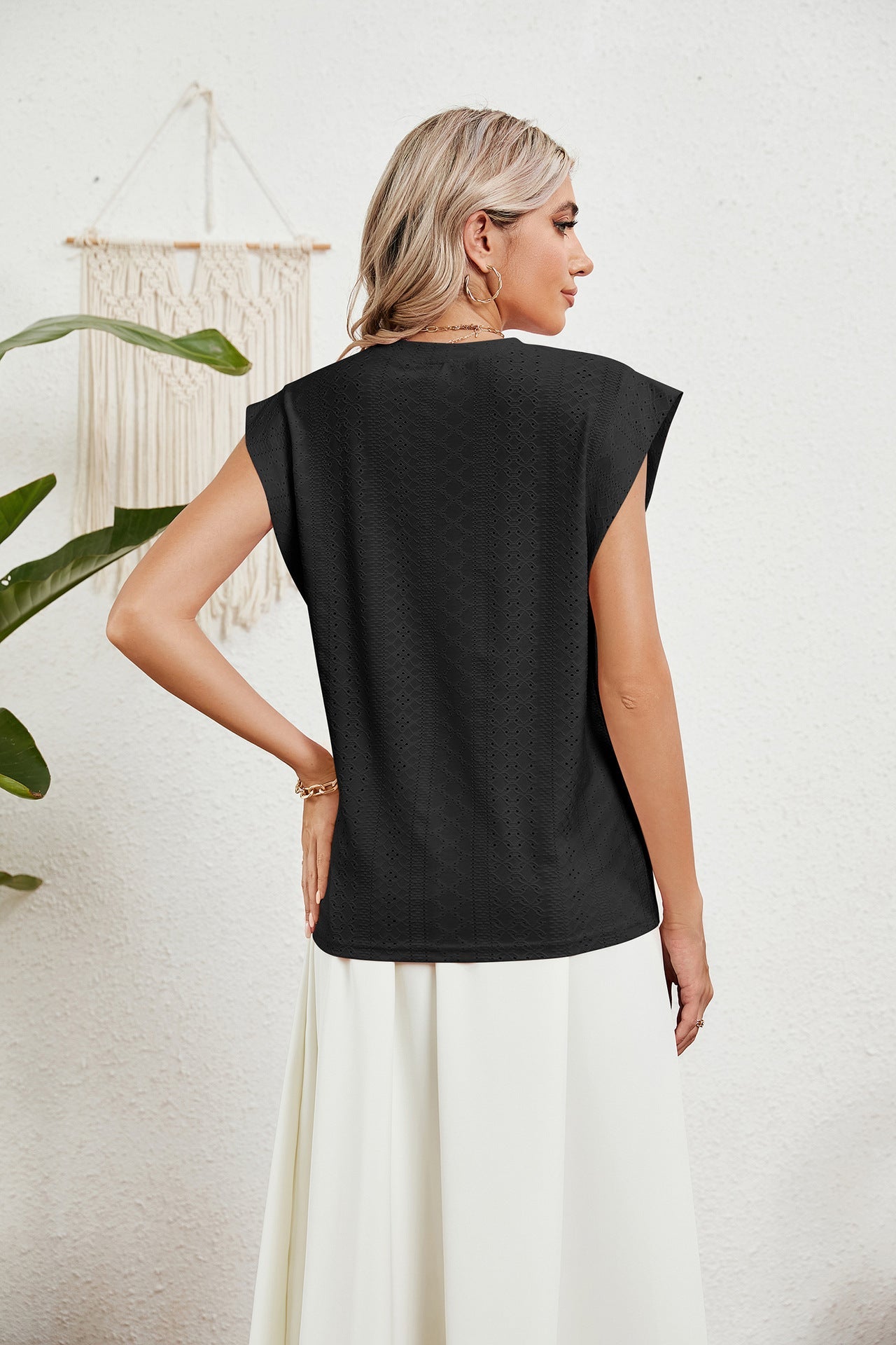 CD | Gilet d'été T-shirt à manches courtes creuses