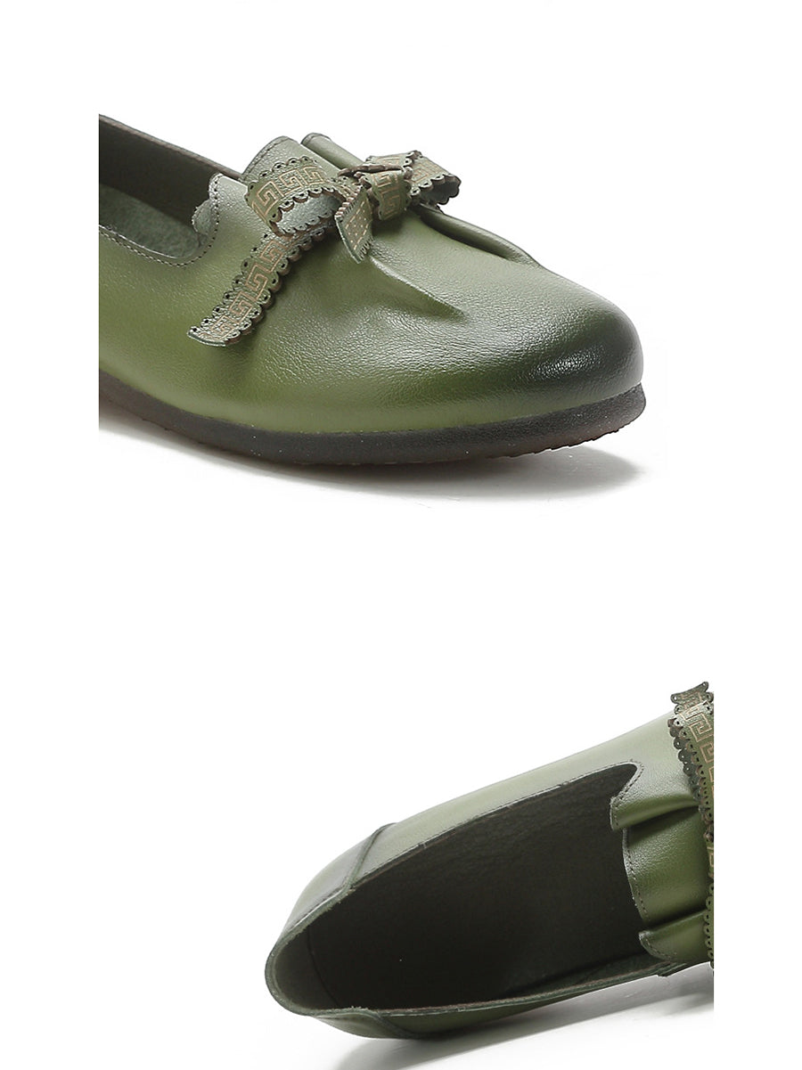 CD | femei de vară solide bowknot split pantofi din piele