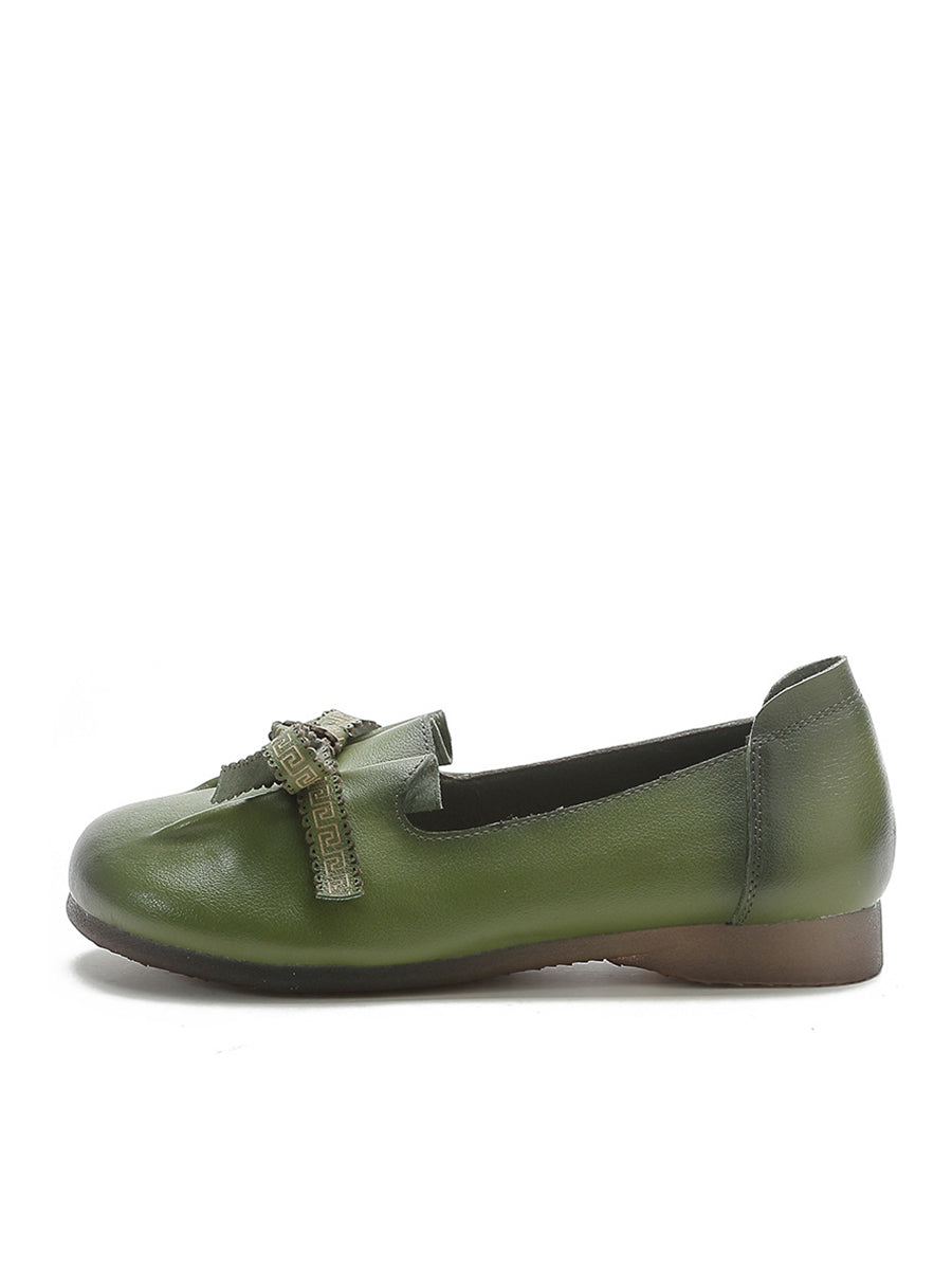 CD | femei de vară solide bowknot split pantofi din piele
