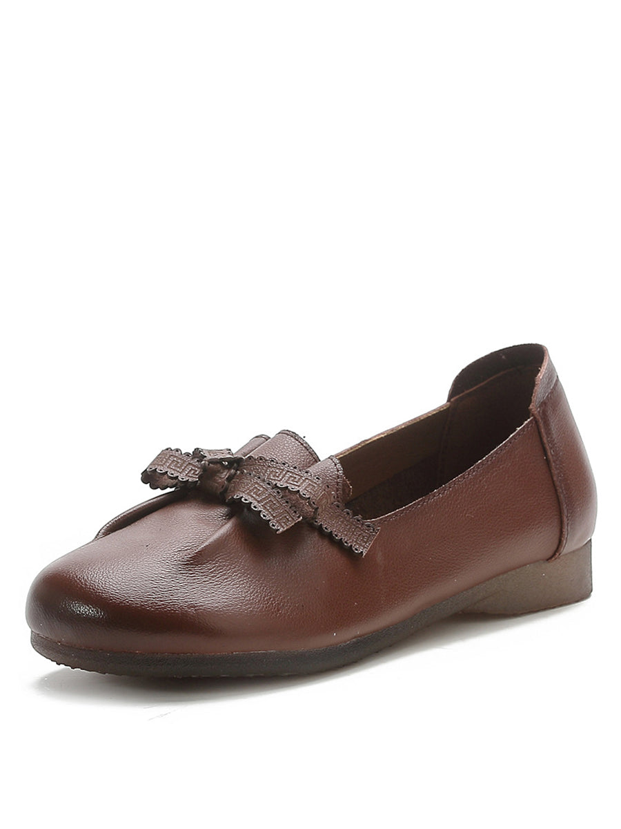 CD | femei de vară solide bowknot split pantofi din piele