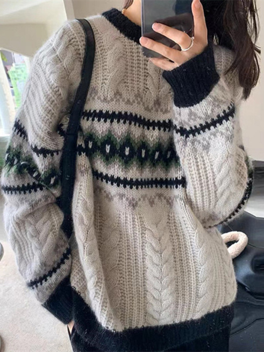 CD | Pulover elegant din tricot răsucit