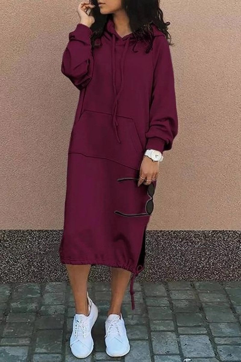 CD | Rochie midi casual cu glugă