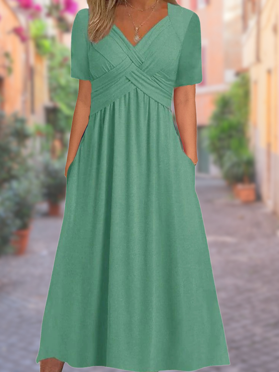 CD | Rochie maxi cu decolteu în V