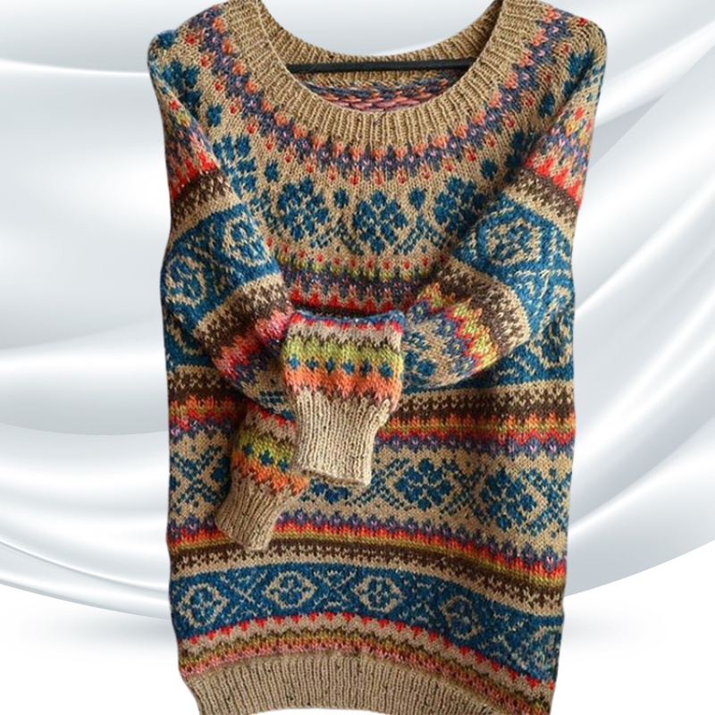 CD | Pulover elegant cu model etnic