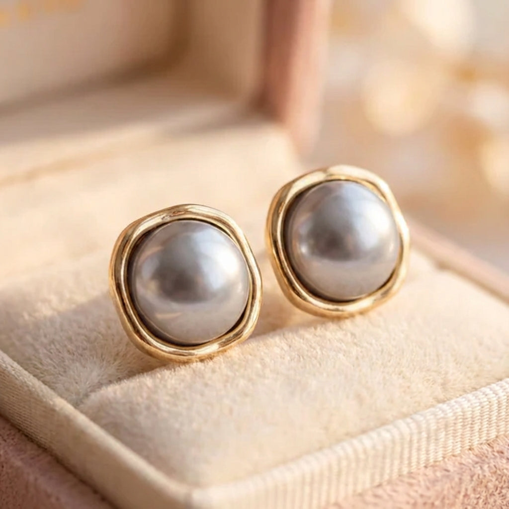 Elegant Black Pearl Earrings