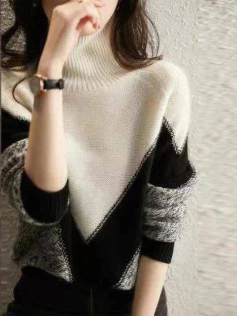 CD | Pulover elegant în culoare contrastantă