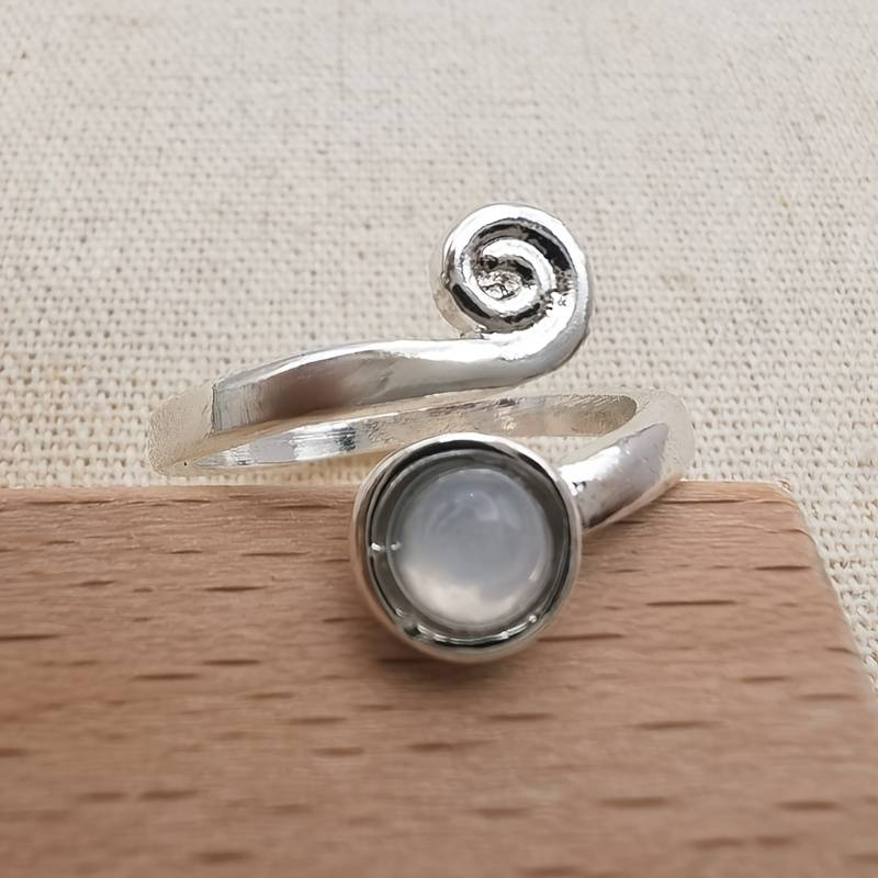 Inlaid Moonstone Ring
