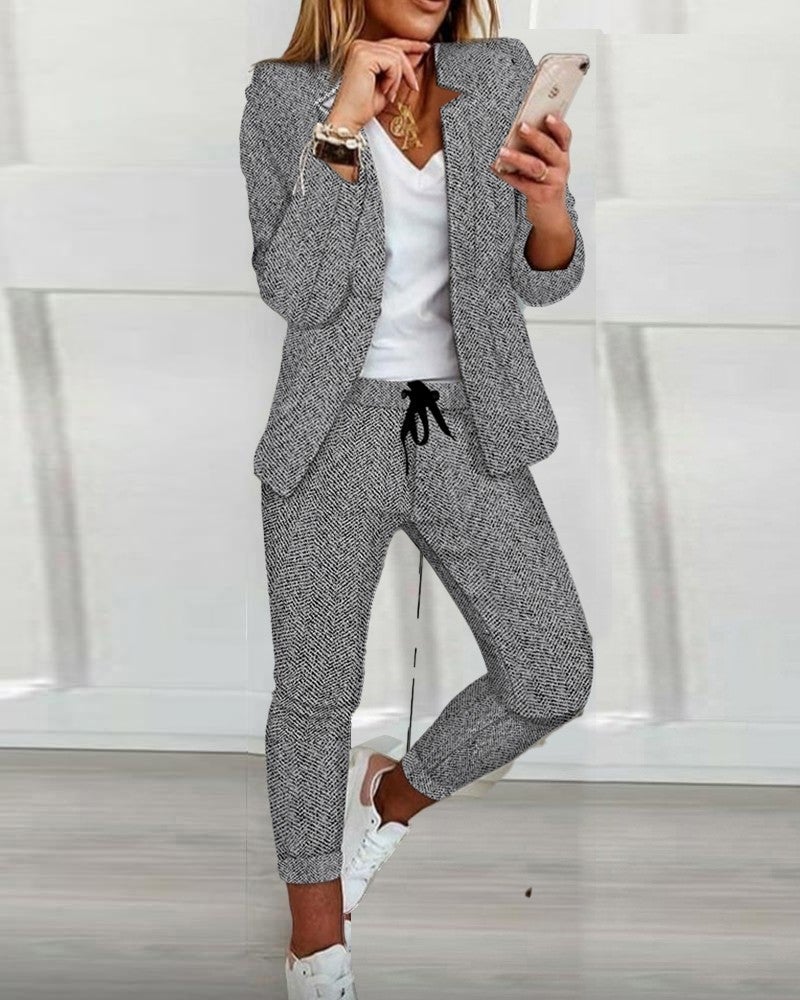 CD | Set blazer chic din două piese