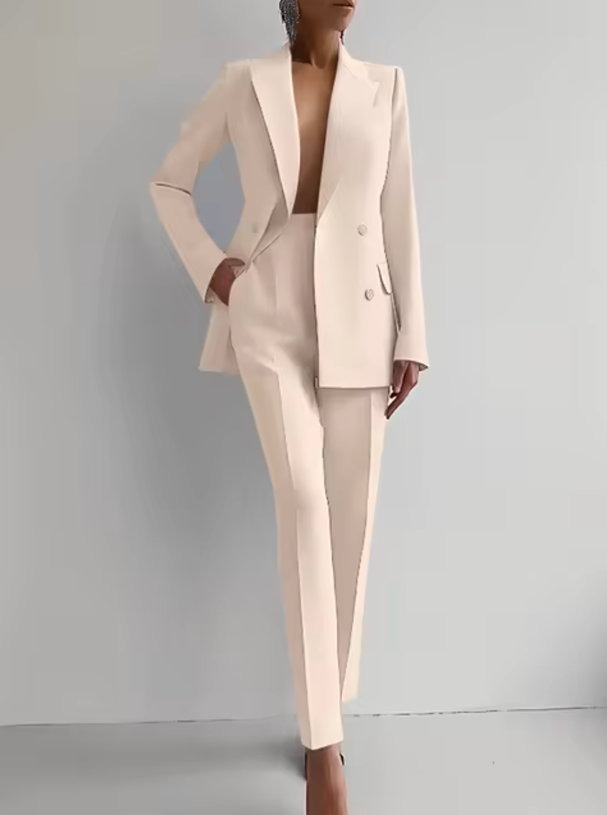 CD | Set de blazer și pantaloni plisați