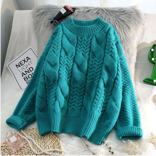 CD ®| Pulover casual cu partea de sus liberă