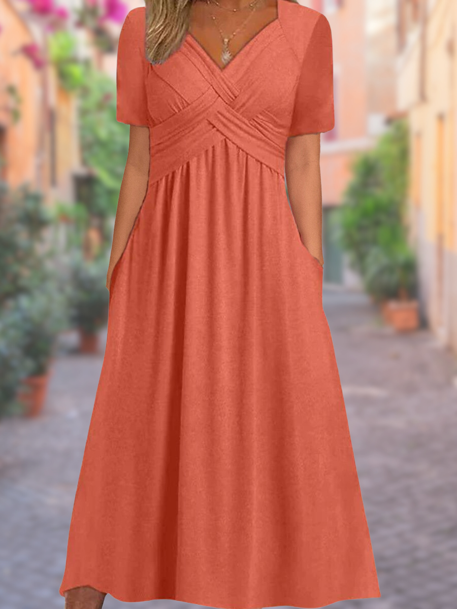 CD | Rochie maxi cu decolteu în V