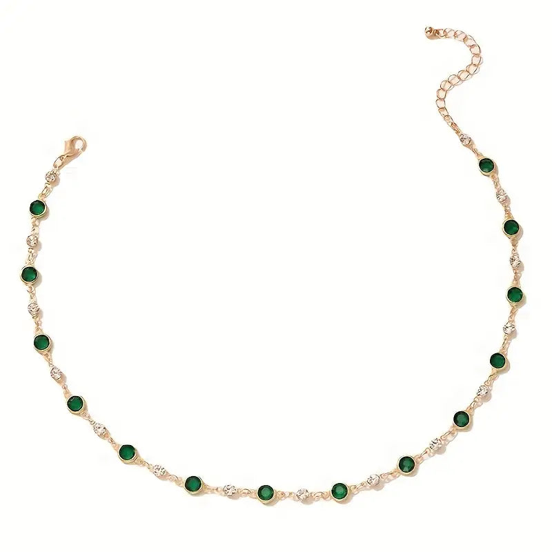 Deep Green Gemstone Necklace