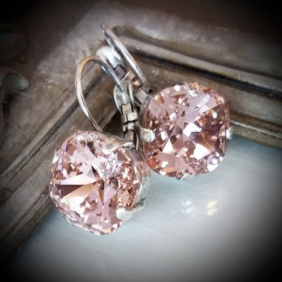 Pink Glass Earrings