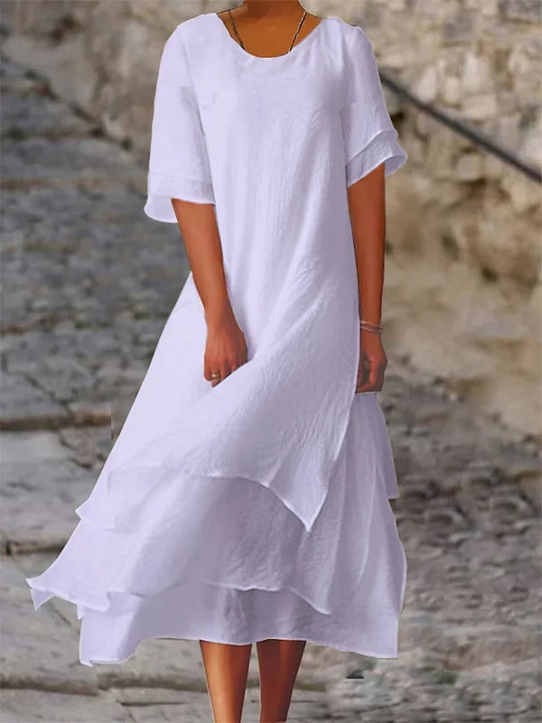 CD | Rochie midi fluidă cu mai multe straturi