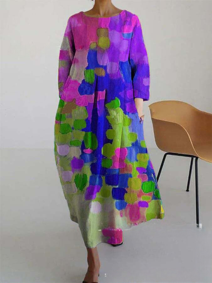 CD | Rochie maxi elegantă colorată de vară