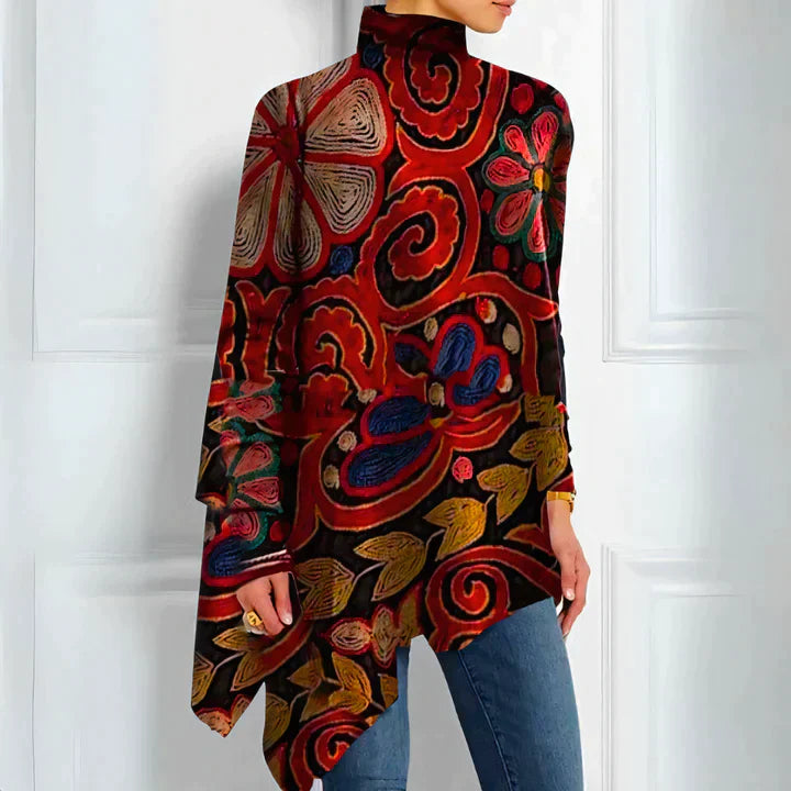 CD | Pulover elegant cu model în stil vintage