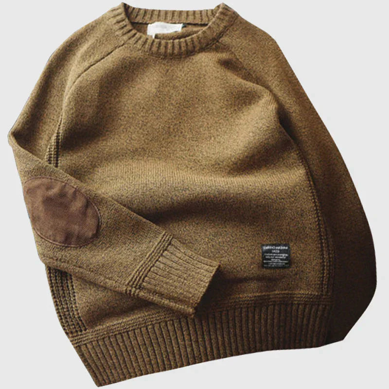 CD | Pulover la modă cu patch-uri pe cot