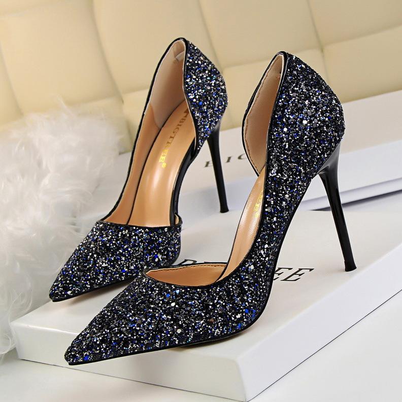 CD | Tocuri stiletto elegante cu sclipici