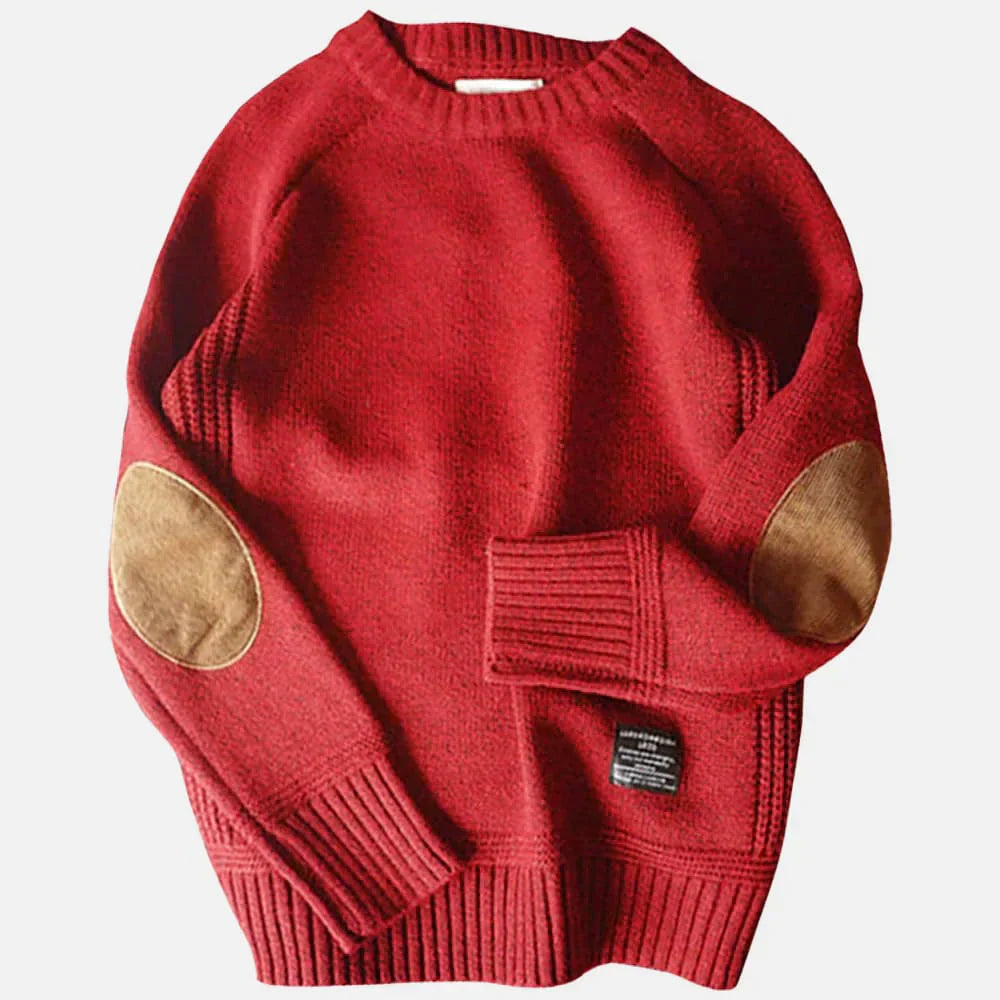 CD | Pulover la modă cu patch-uri pe cot