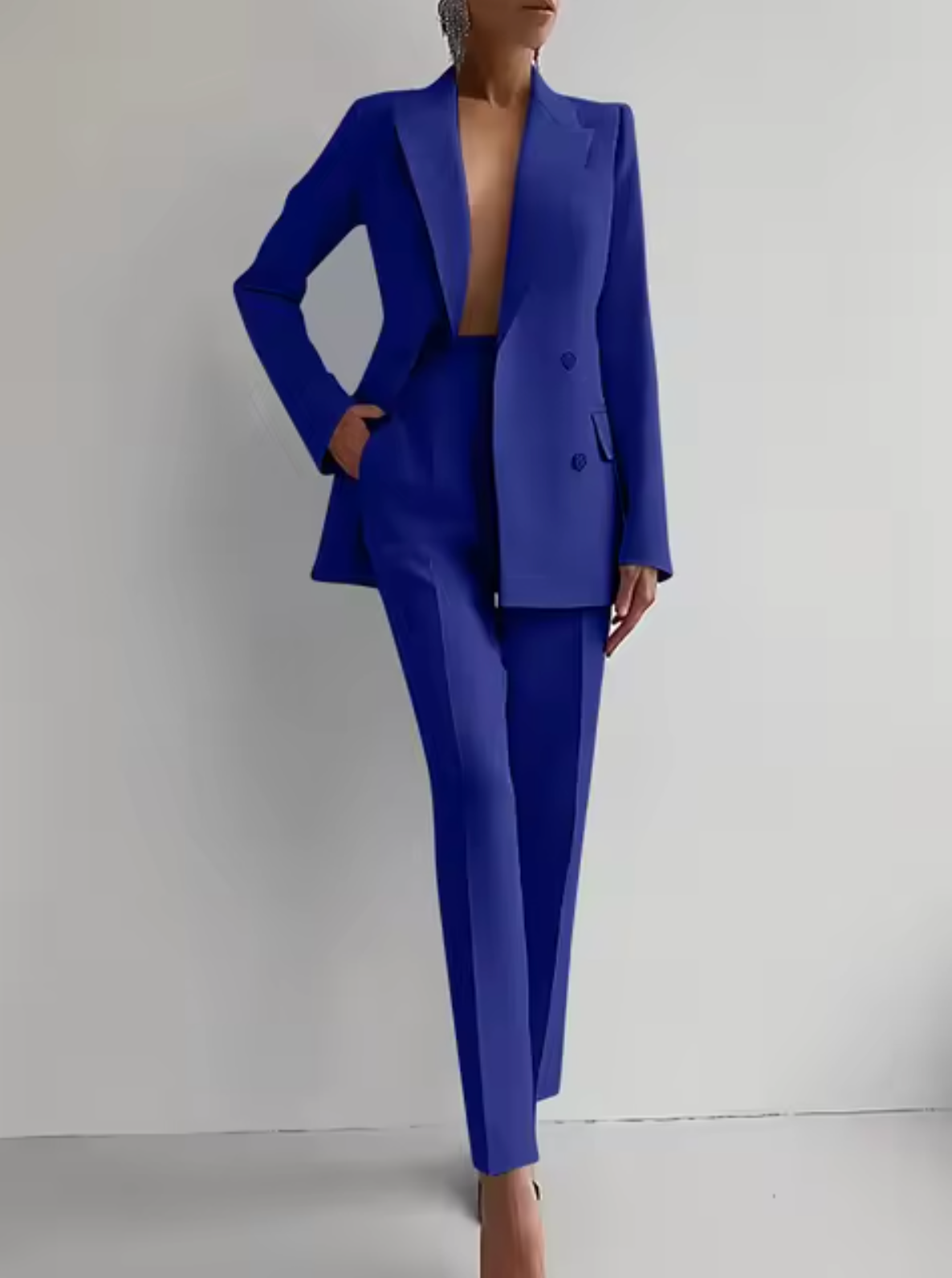 CD | Set de blazer și pantaloni plisați