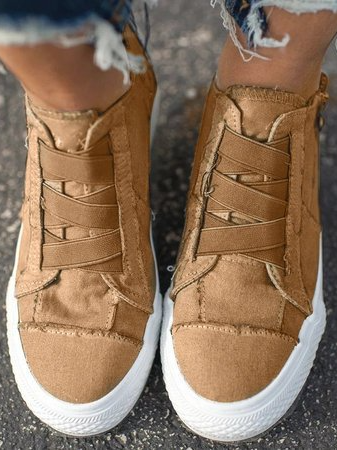 CD | Femei Canvas Low Heel All Season Sneakers