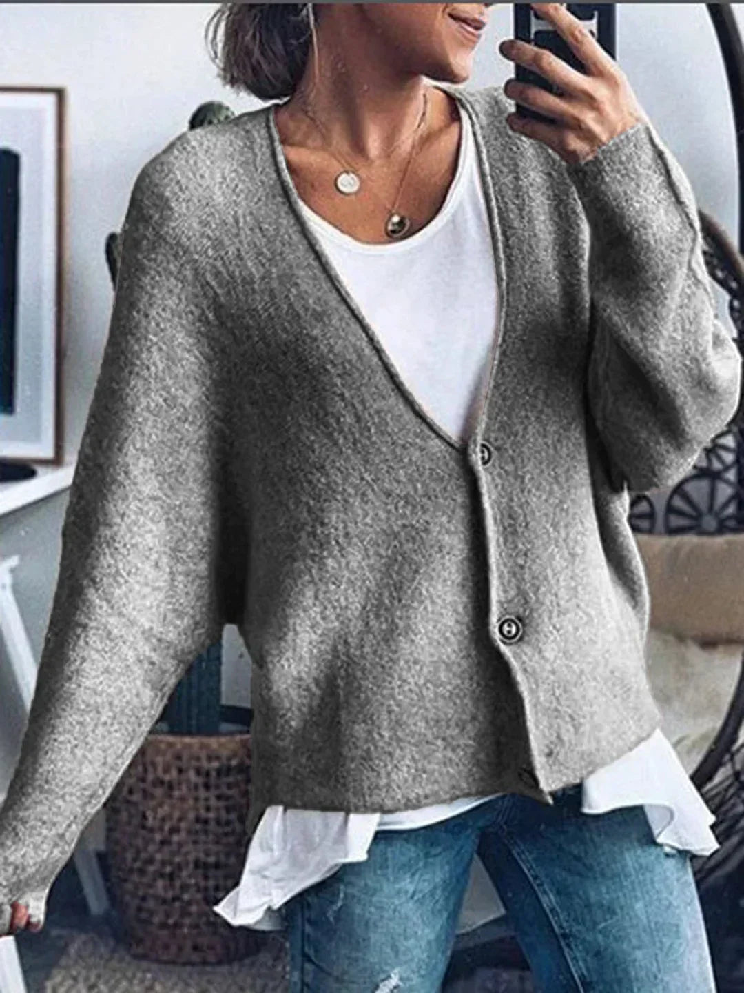 CD | Cardigan de iarnă relaxat și elegant