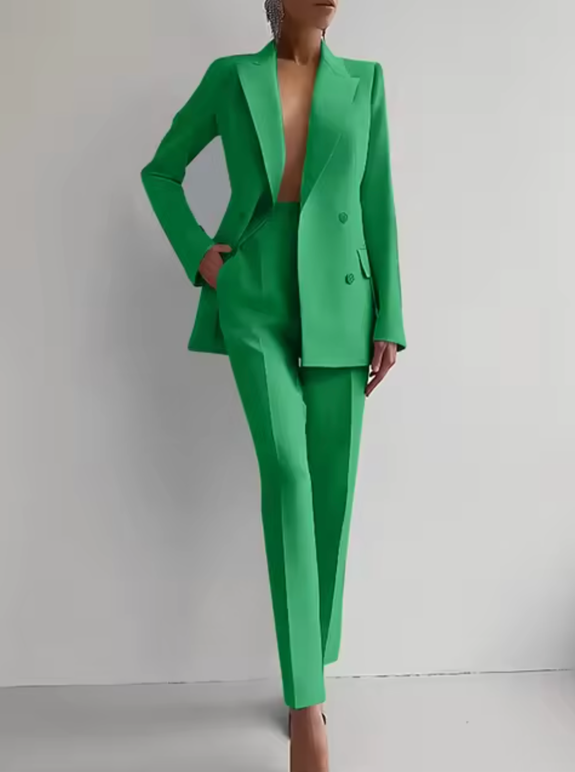 CD | Set de blazer și pantaloni plisați