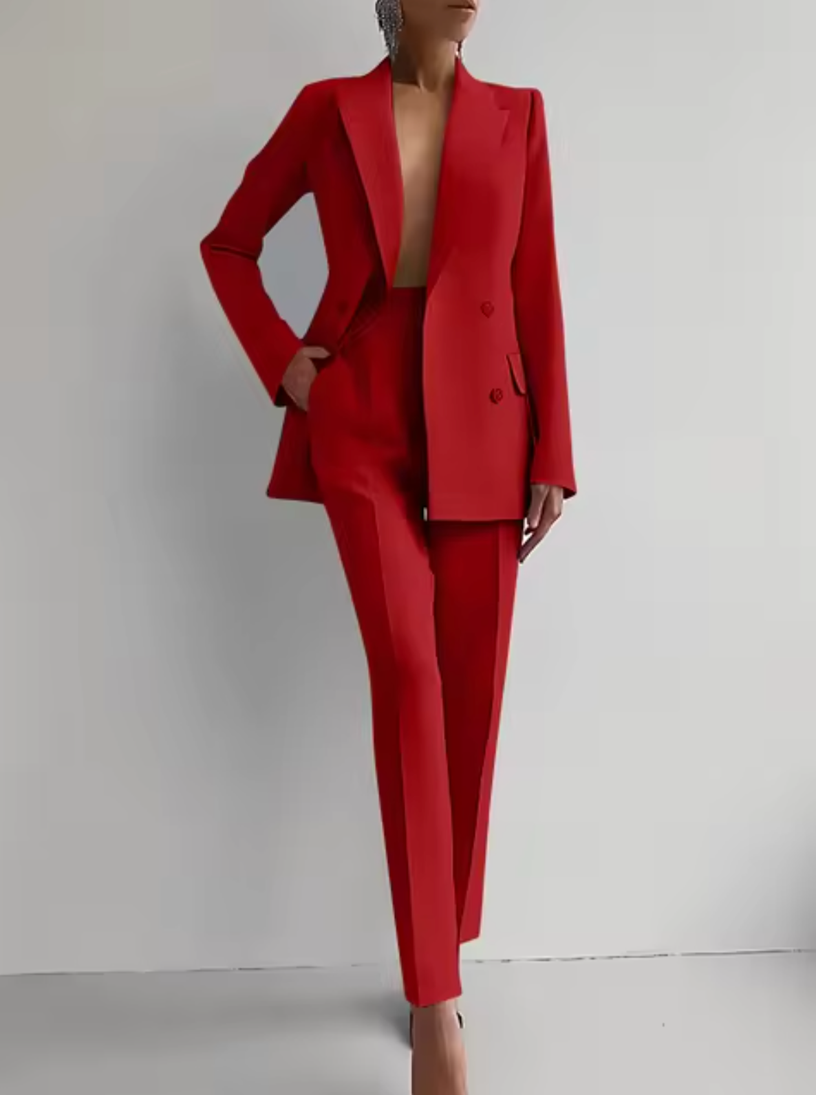 CD | Set de blazer și pantaloni plisați