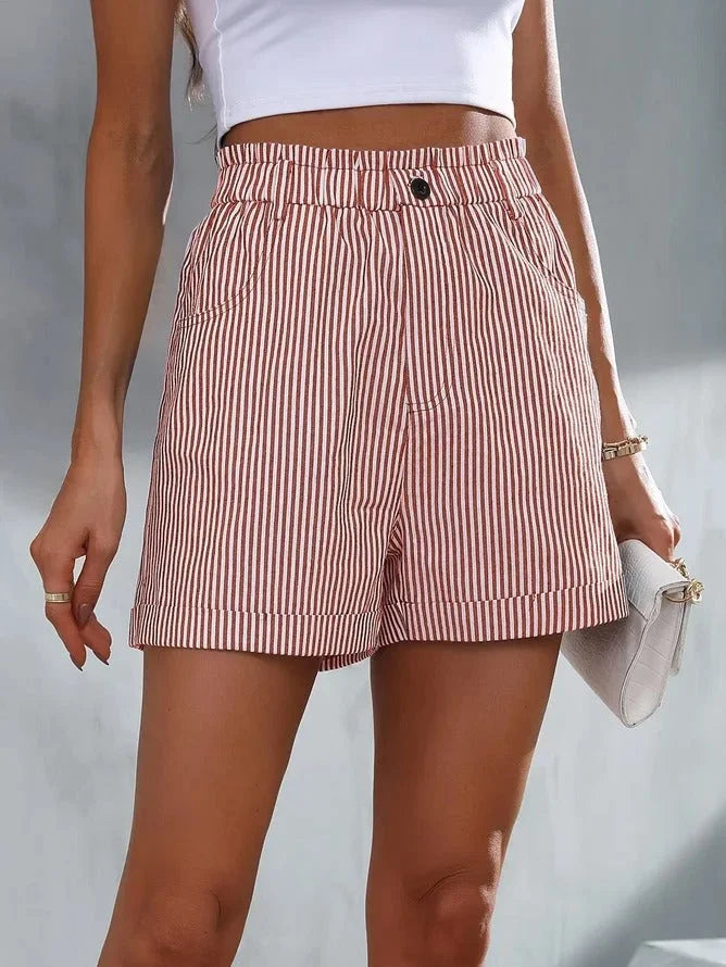 CD | Pantaloni scurți casual cu model în dungi