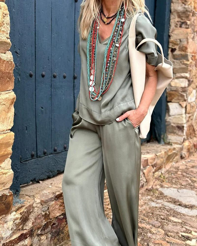CD | Set eleganță cu bluză și pantaloni