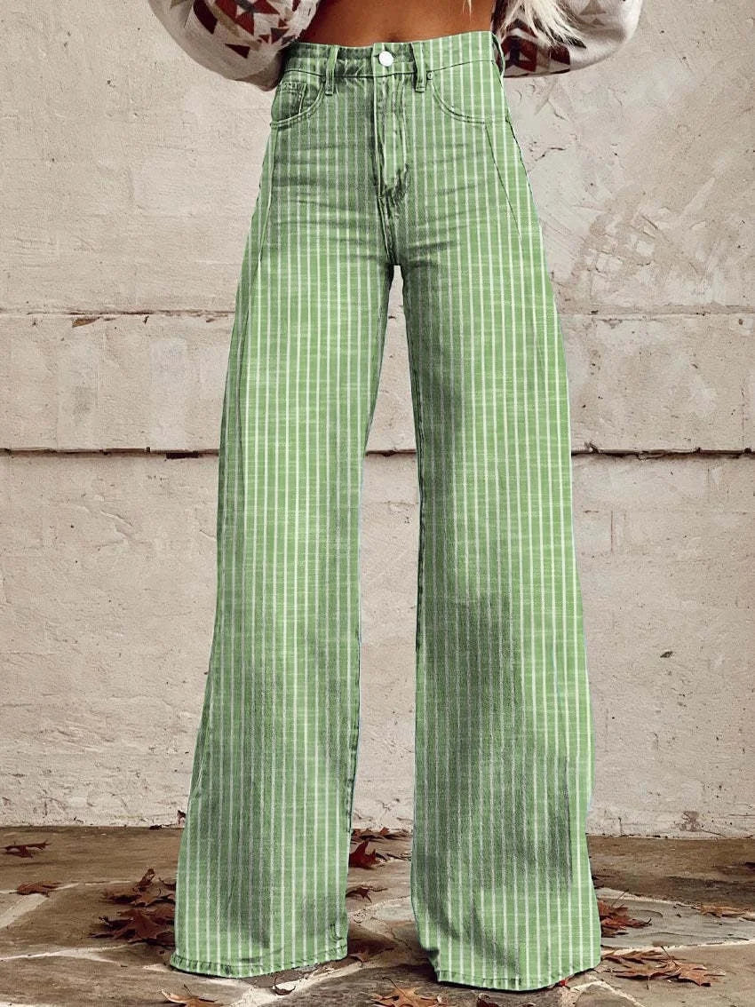CD | Augusta™ Pantaloni clasici în dungi cu picioare late