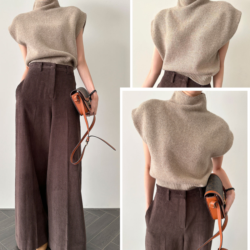 CD | Pulover elegant tricotat fără mâneci