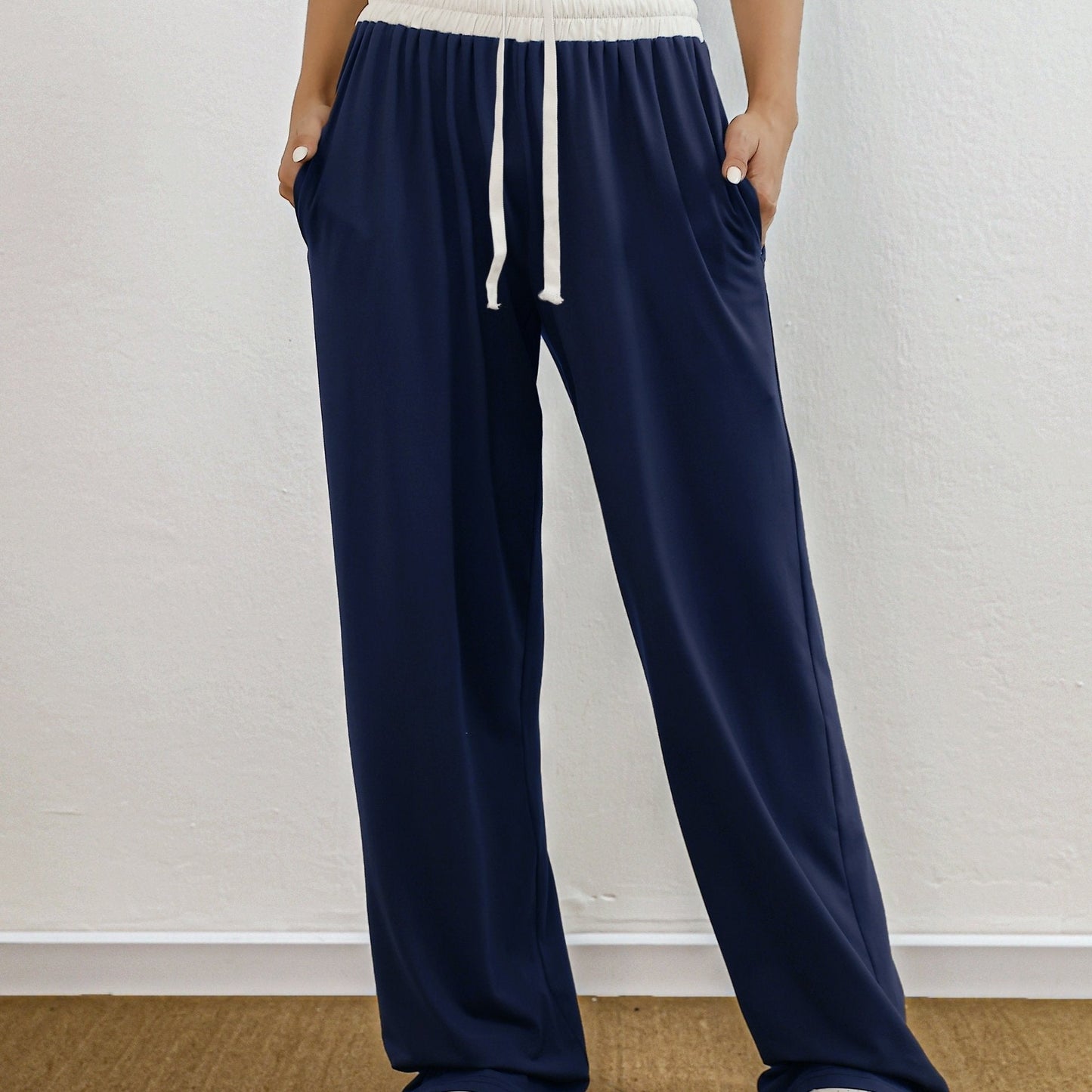 CD | Pantaloni de jogging cu buzunare din material elastic de înaltă calitate