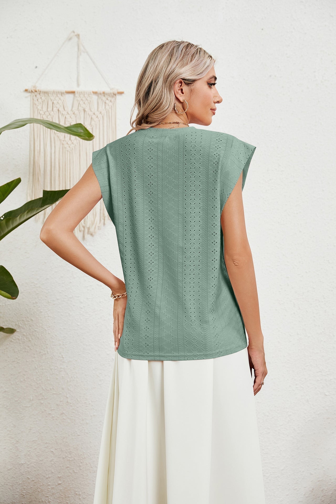 CD | Gilet d'été T-shirt à manches courtes creuses
