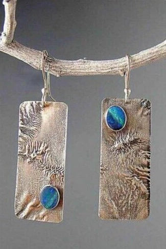 Artisan Blue Opal Earrings