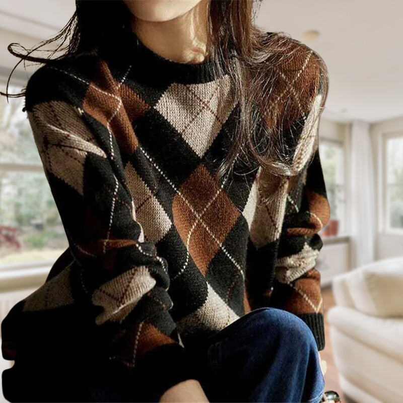 CD | Pulover elegant în stil vintage