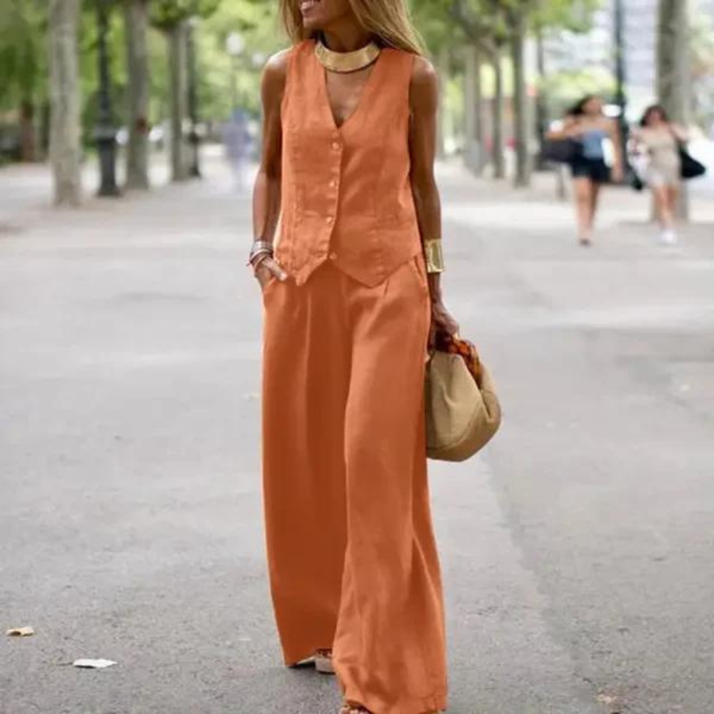 CD | Set elegant pentru femei - top și pantaloni
