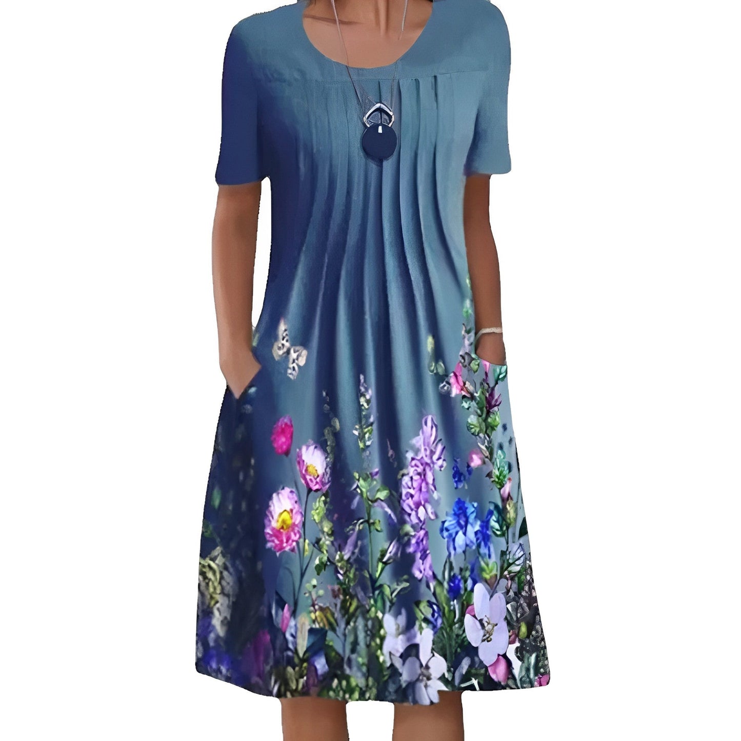CD | Rochie midi cu imprimeu floral