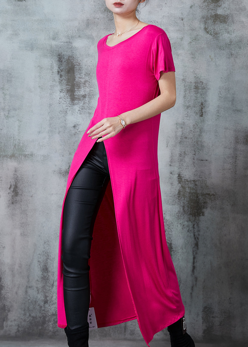 Rose Side Open Cotton Long Dresses Summer