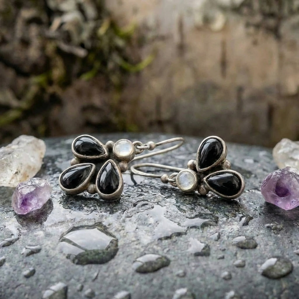 Bohemian Black Onyx Earrings