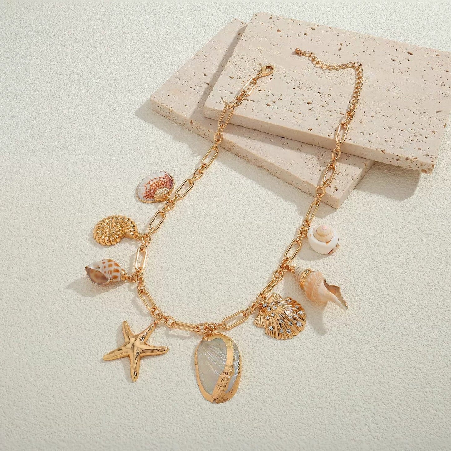 Bohemian Shell Charm Necklace