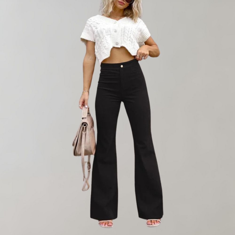 CD | Pantaloni eleganți cu talie înaltă pentru femei