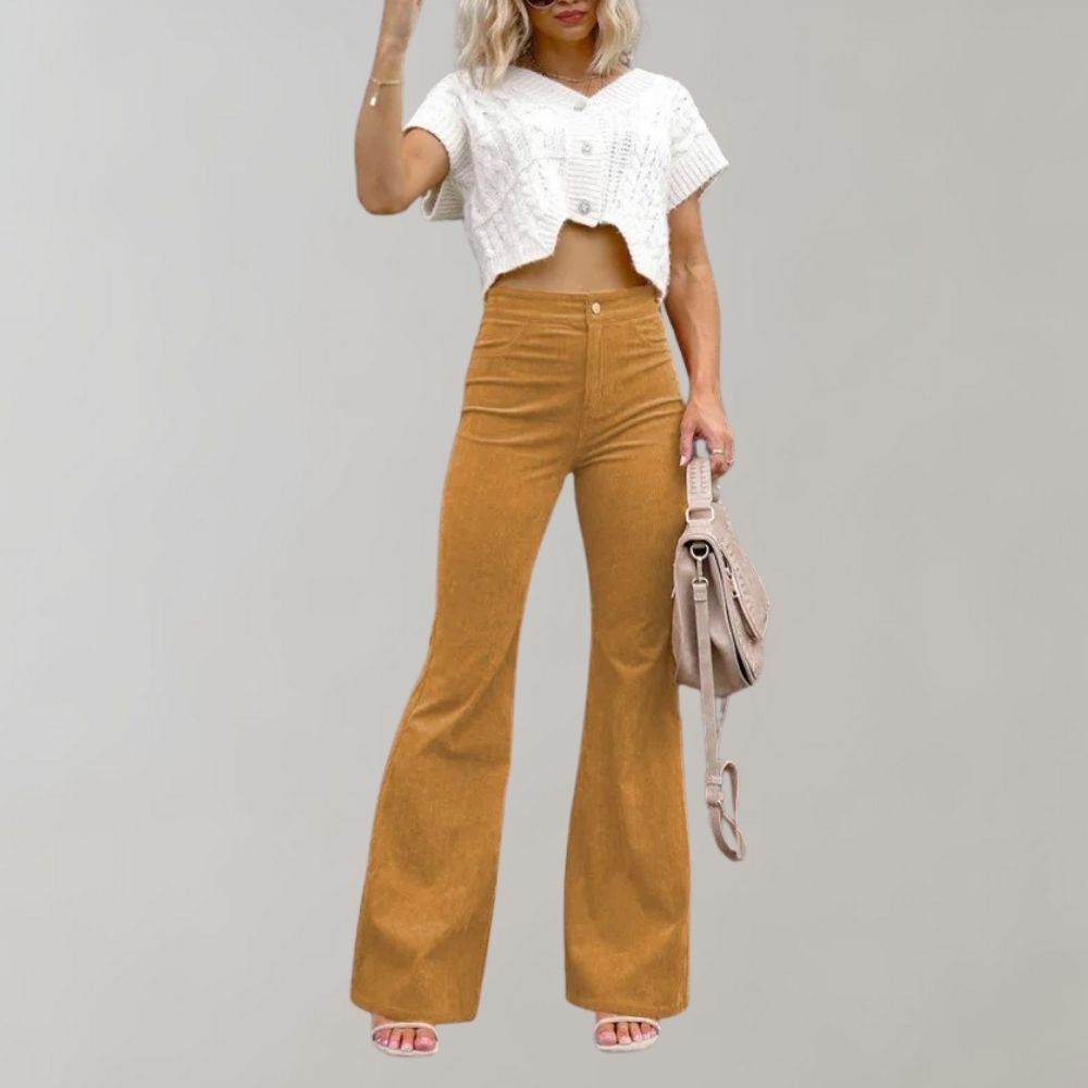 CD | Pantaloni eleganți cu talie înaltă pentru femei