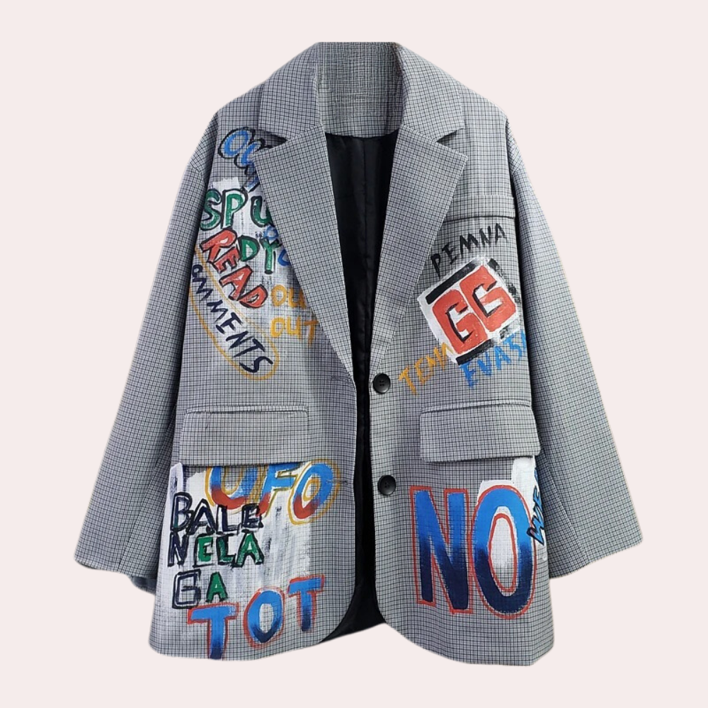 CD | Blazer mare de damă cu text