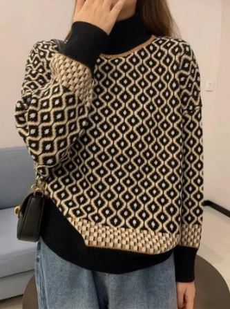 CD | Pulover de iarnă simplu și elegant