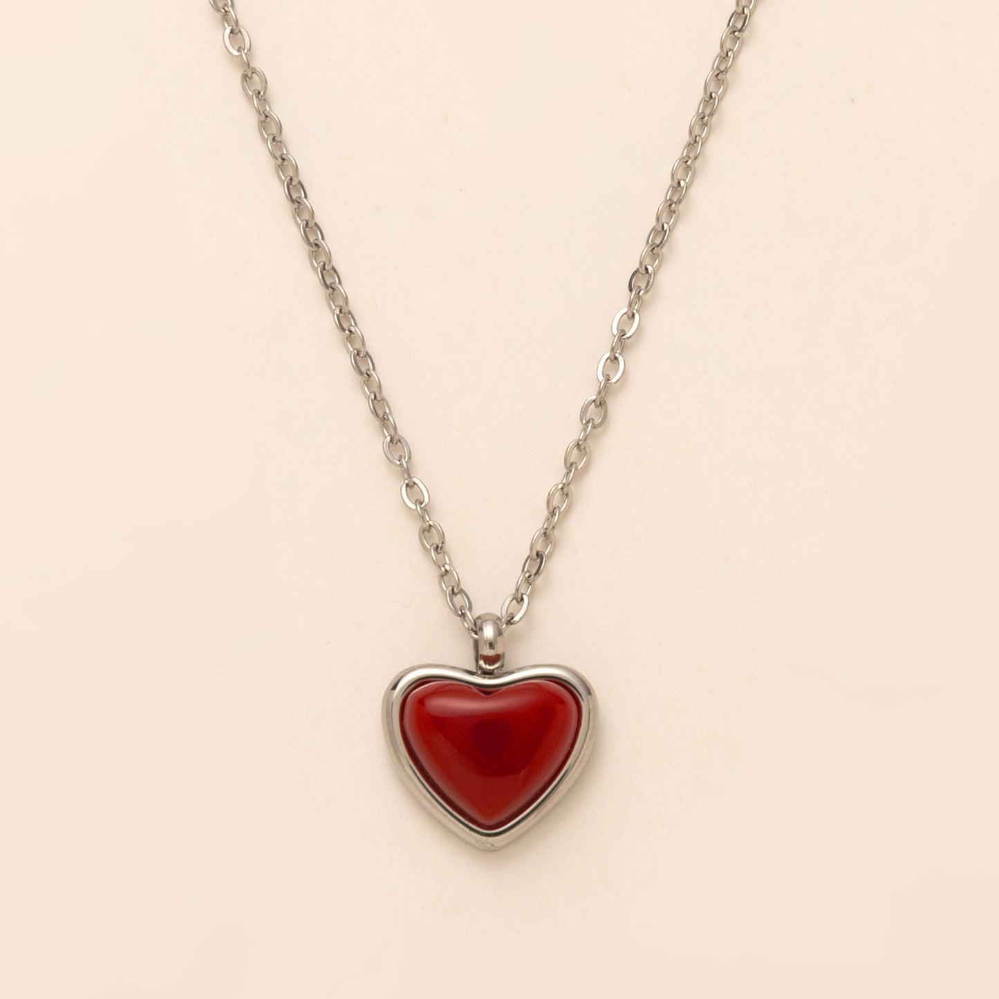 Classic Red Heart Necklace