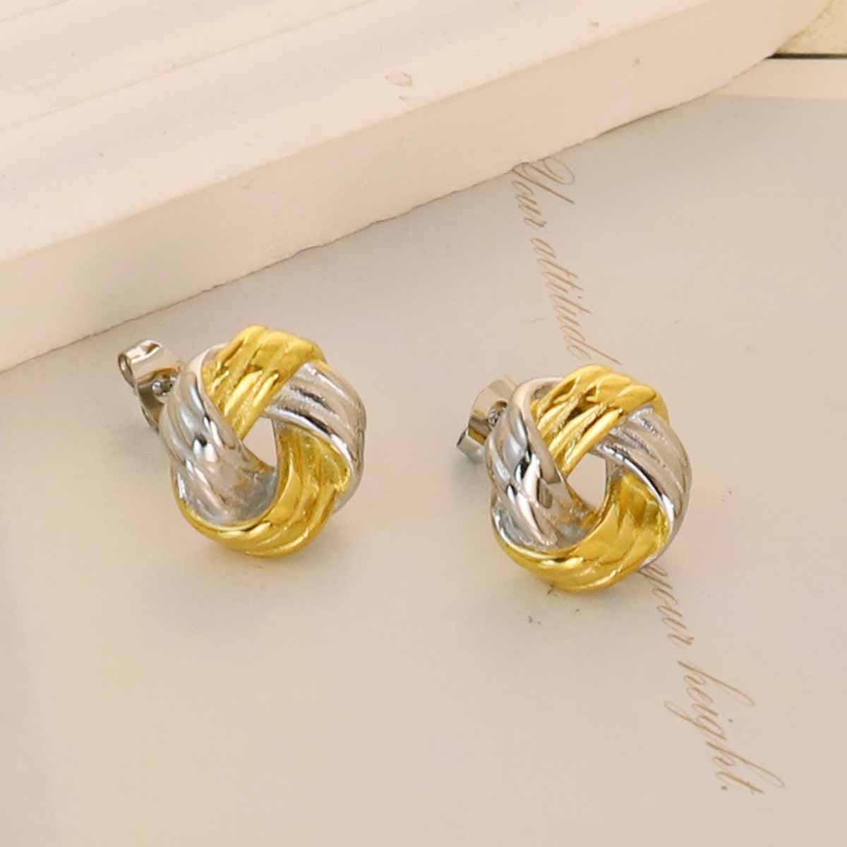 Classic Two Tone Earrings