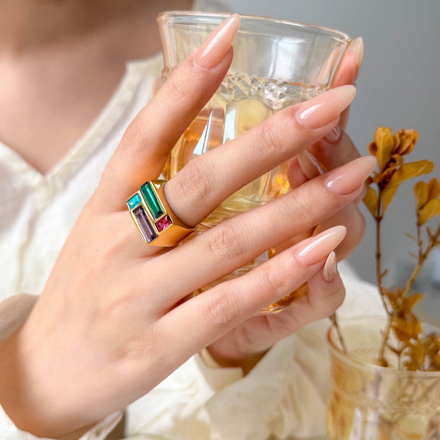 Colorful Gemstone Ring