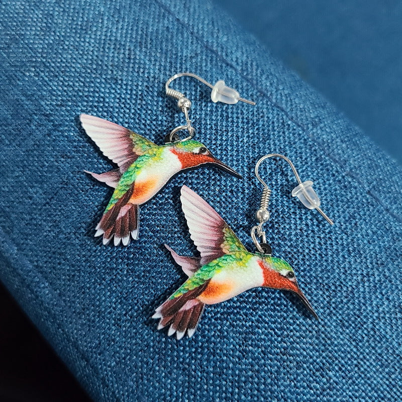 Colorful Hummingbird Earrings